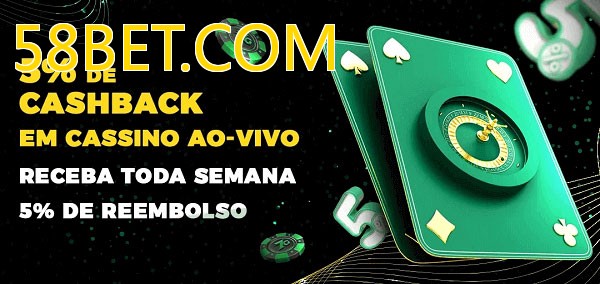 Promoções do cassino ao Vivo 58BET.COM